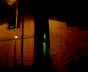 Green windows in the shadows